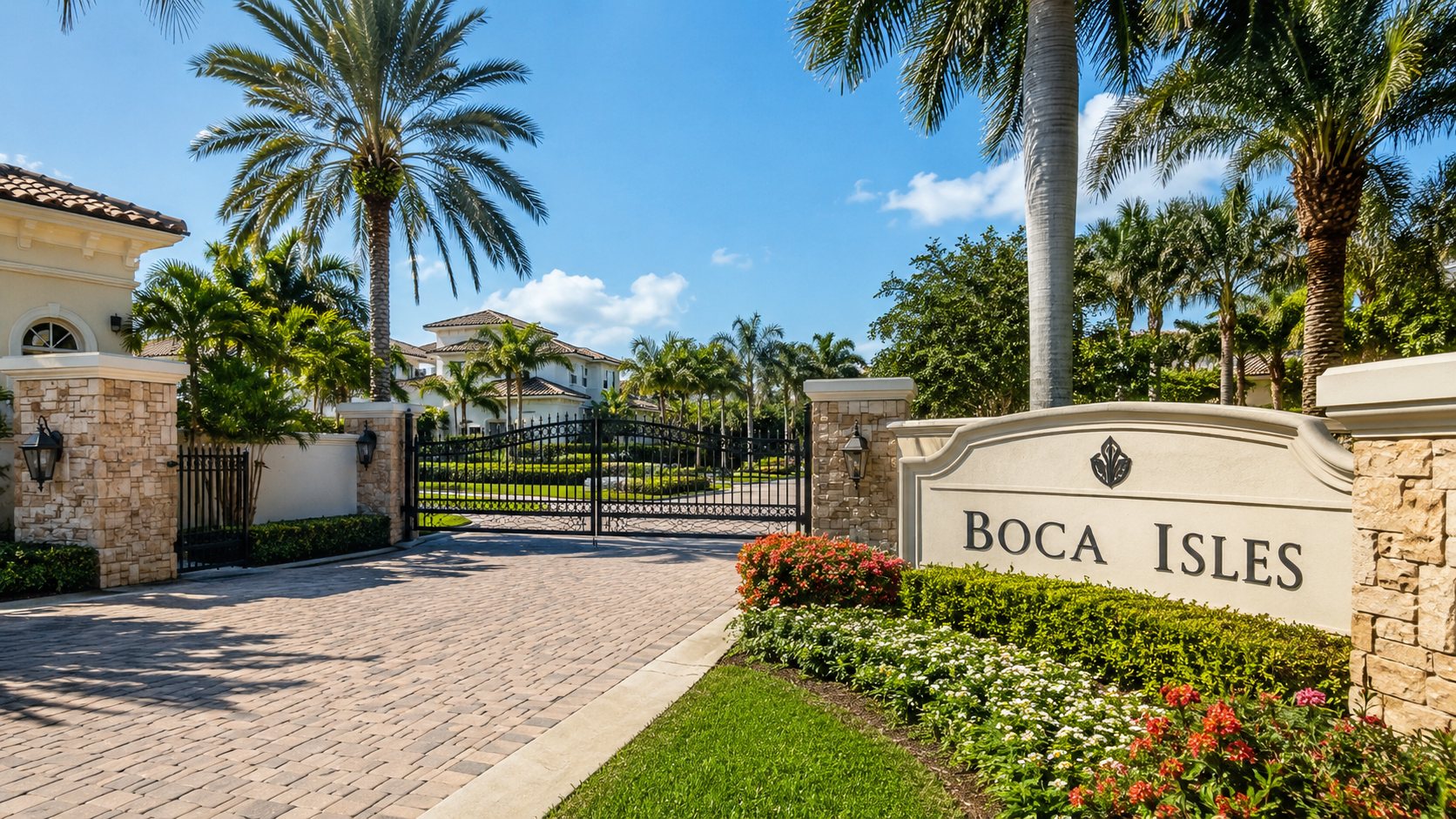 Grand gated entrance to The Reserve at Oakmont
